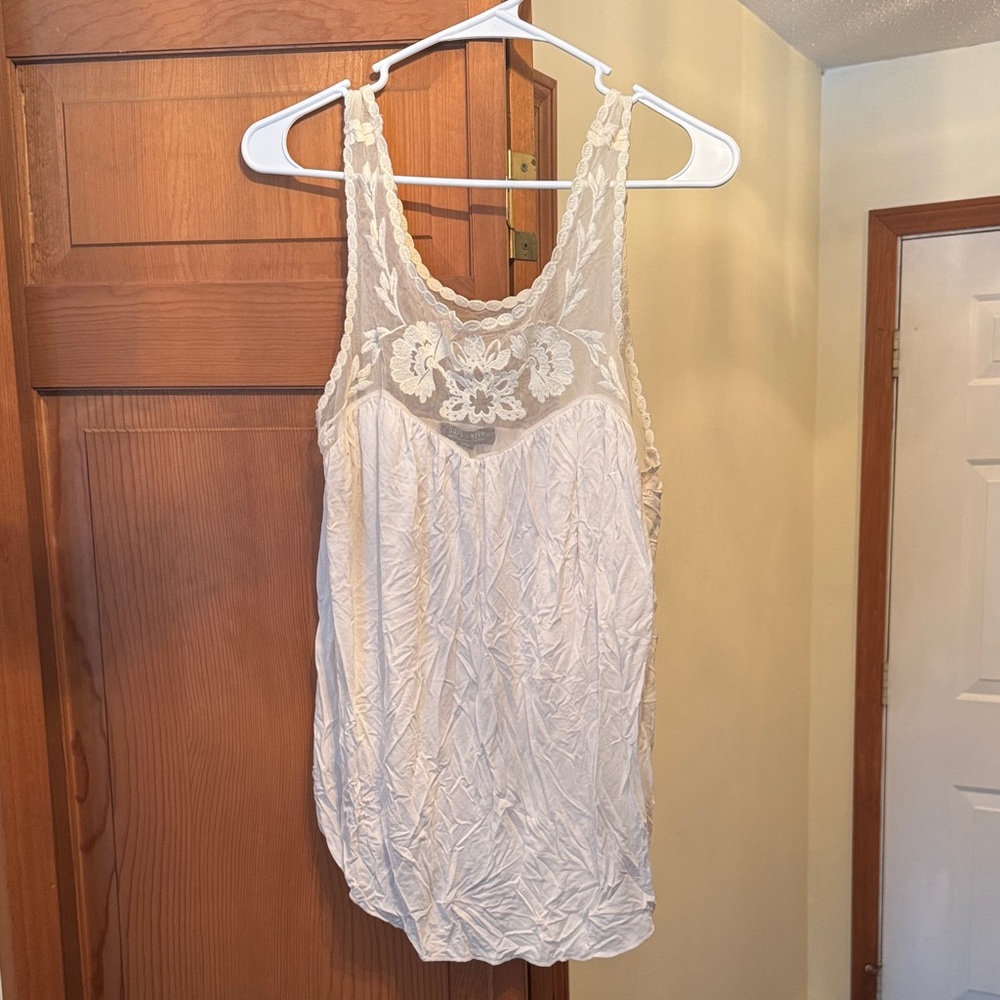 White Lace Tank Top